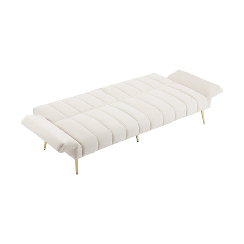 Rootz 3-in-1 Folding Sofa - Convertible Couch - Versatile Sofa Bed - Velvet Fabric - 184cm x 79cm x 71cm