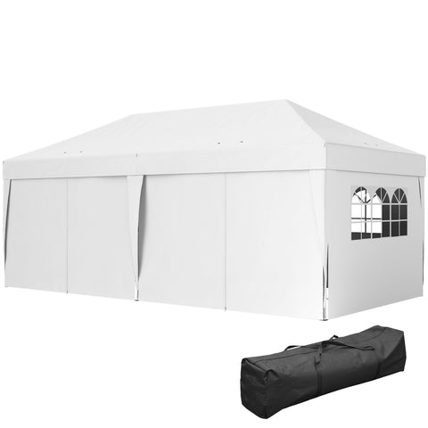Rootz Garden Pavilion - Outdoor Folding Pavilion - Portable Event Shelter - UV Protection - 590x295x285 cm