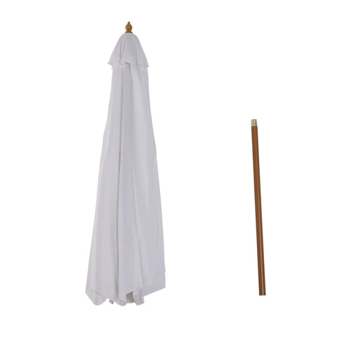 Rootz 300 cm Wooden Parasol - Garden Umbrella - Balcony Umbrella - Durable & UV-Resistant - Adjustable Tilt - Easy Operation - Ø300 x H250 cm