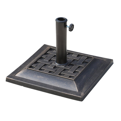 Rootz Umbrella Stand Parasol Base - Secure Parasol Holder - Stable Umbrella Stand - Stylish Outdoor Base - 44cm x 44cm x 33cm - Polyester Resin