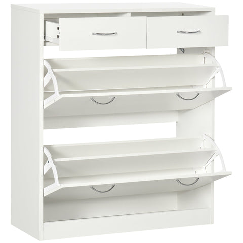 Rootz Shoe Cabinet - Shoe Rack - Storage Unit - Contemporary Style - 80cm x 30cm x 91.5cm