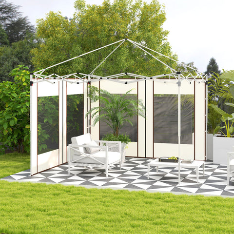 Rootz 2-Pack Gazebo Side Walls - Tent Panels - Outdoor Curtains - Durable Oxford Fabric - 295cm x 195cm x 2H - Fits 3x3m/3x6m Gazebos