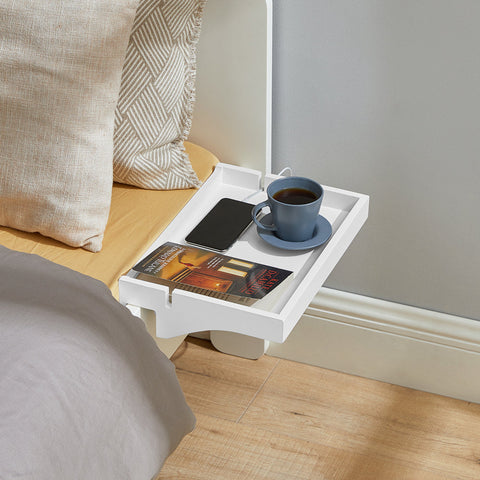 Rootz Bamboe Nachtkastje - Clip-On Nachtkastje - Ophangopslag - Kabelbeheer - Eenvoudige installatie - 36 cm x 8 cm x 25 cm