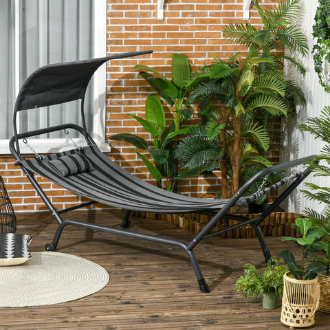 Rootz Sunbathing Lounger - Hammock Bed - Outdoor Recliner - UV Protection, Easy Mobility - 240L x 92B x 148H cm