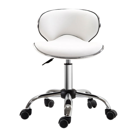Rootz Roll Stool Work Chair - Adjustable Height Chair - Rotatable Salon Chair - Spinal Support - 44L x 48W x 62-74H cm