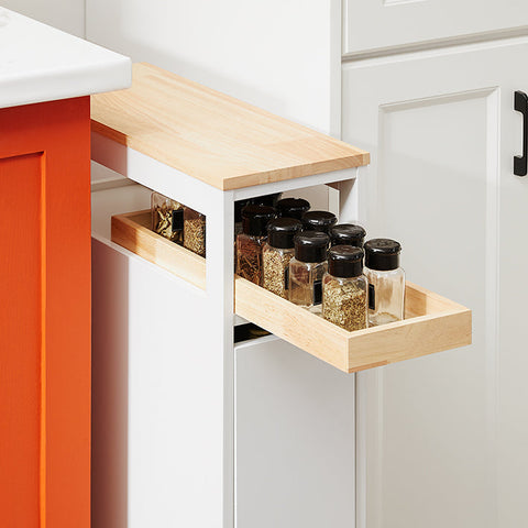 Rootz Slim Rolling Kitchen Cart - Space Organizer - Mobile Storage - Maximizes Space - 20x79x51cm
