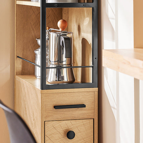 Rootz Storage Cabinet - Organizer - Rolling Shelf - Space-Saving - 20cm x 170cm x 40cm