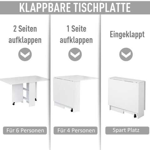 Rootz Opvouwbare Eettafel - Bureau - Bijzettafel - Ruimtebesparend - Gemakkelijke mobiliteit - Voldoende opbergruimte - 80W x 140D x 74H cm