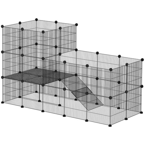 Rootz Dwarf Rabbit Enclosure - Small Pet Hutch - Animal Habitat - Secure and Spacious - 140 x 70 x 105 cm