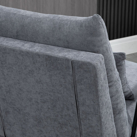 Rootz Armchair with Ottoman - Recliner Chair - Lounge Chair - Ultimate Comfort - Adjustable Recline - Durable Construction - 68W x 91.5D x 88H cm (Chair), 68W x 48D x 50H cm (Footrest)