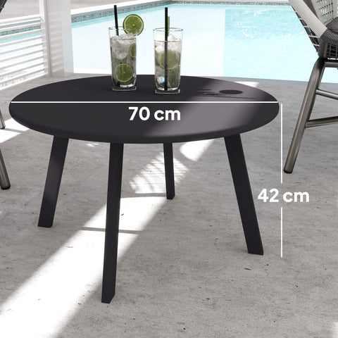 Rootz Side Table - Balcony Table - Coffee Table - Weatherproof & Durable - Ø70 x 42h cm