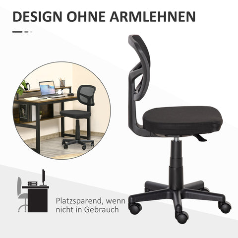 Rootz Ergonomic Office Chair - Desk Chair - Swivel Chair - Height Adjustable - 43cm x 77.5-89.5cm - Black