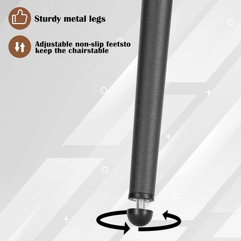 Rootz Dining Room Chairs Set of 6 - Upholstered Chairs - Faux Leather Seating - Comfortable, Durable, Ergonomic Design - 47cm x 79.5cm x 54cm - Brown/Dark Brown