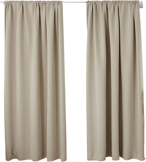 Rootz Premium Blackout Curtains - Light Blocking Drapes - Privacy Curtains - 100% Polyester - Thermal Insulated - Energy Efficient - Noise Reducing - 135cm x 245cm