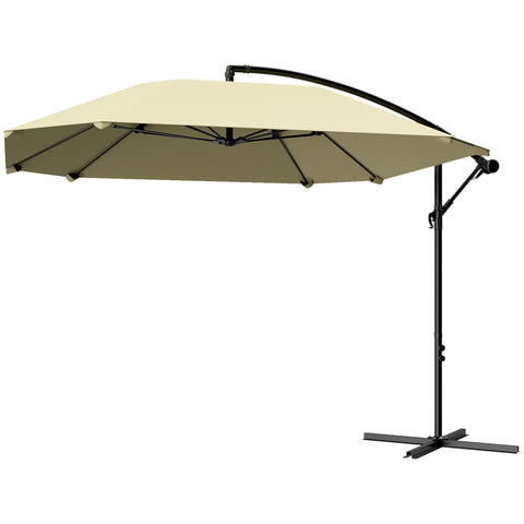 Rootz Traffic Lights Parasol - Patio Umbrella - Outdoor Shade - Waterproof Crank - 304cm x 260cm x 245cm