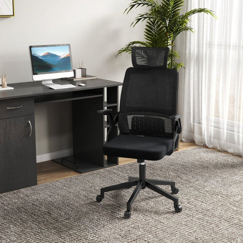 Rootz Vinsetto Office Chair - Ergonomic Chair - Adjustable Chair - Lumbar Support - Tilt Function - 58cm x 61cm x 102-119cm