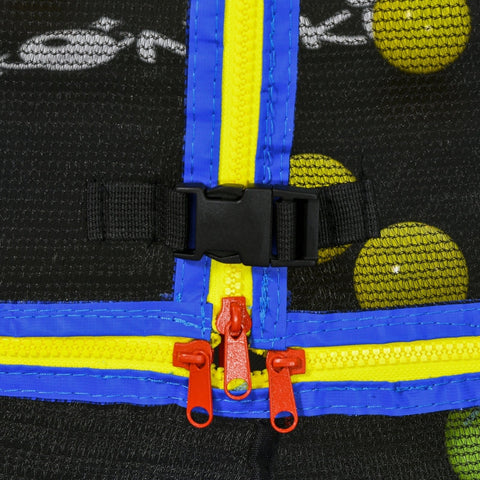 Rootz ZONEKIZ Children's Trampoline with Basketball Hoop - Kids Trampoline - Safety Net - Ultimate Fun - Excellent Stability - Durable Materials - Ø140 x 155H cm - Steel and Plastic