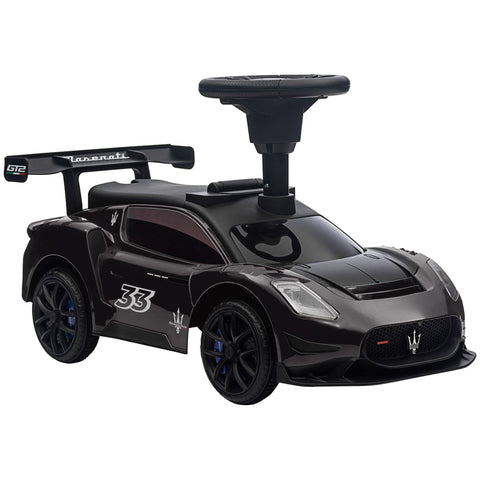 Rootz Maserati GT2 Ride-On Car - Kids Slide Car - Toy Vehicle - Horn & Music - 65L x 29W x 37H cm - Black
