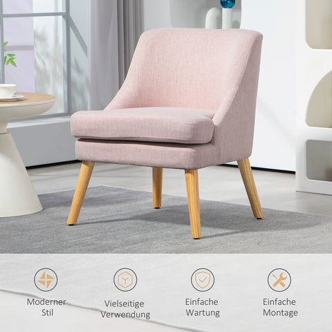 Rootz Armchair - Accent Seat - Scandinavian Style - Ultimate Comfort - Hevea Wood Legs - 63x69x79.5 cm