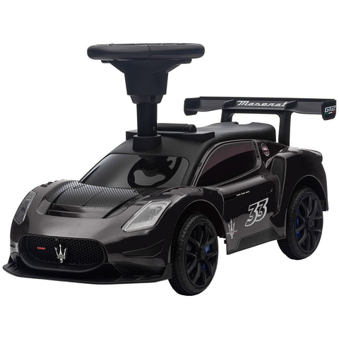 Rootz Maserati GT2 Ride-On Car - Kids Slide Car - Toy Vehicle - Horn & Music - 65L x 29W x 37H cm - Black
