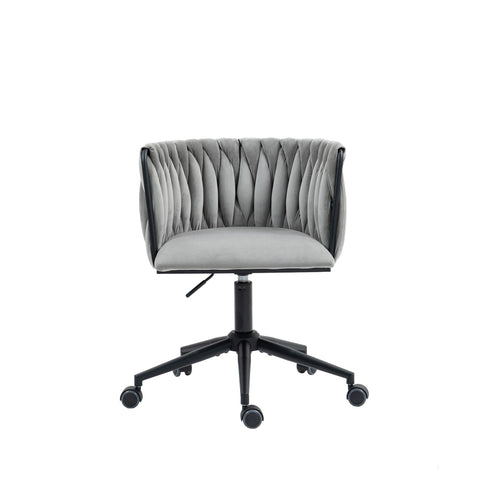 Rootz Velvety Soft Office Chair - Ergonomic Desk Chair - 360° Rotatable Swivel Chair - Height Adjustable - 56cm x 52cm x 73cm