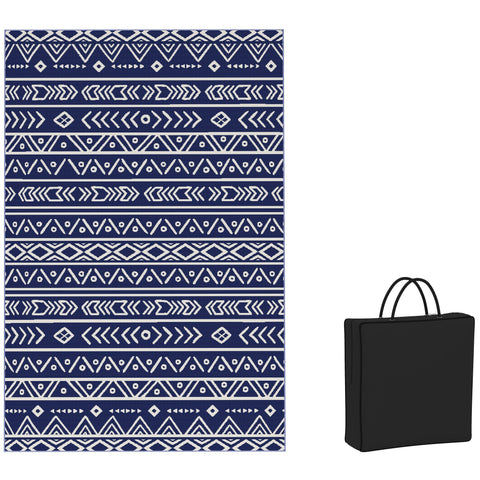 Rootz Outdoor Carpet - Weatherproof Rug - Boho-Style Mat - Easy Clean - 182cm x 274cm - Perfect for Camping, Beach, and Picnics