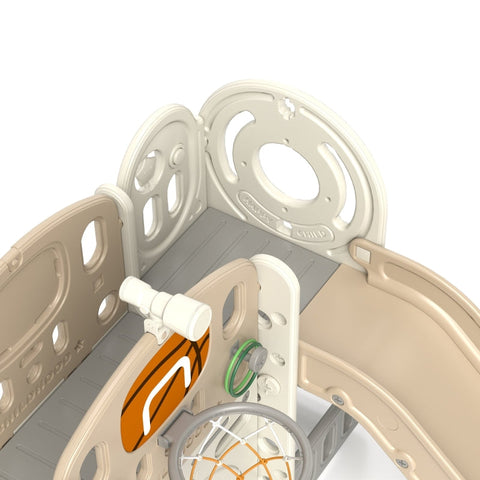 Rootz 7-in-1 Outdoor Kids Slide - Children's Playground - Plastic Slide - HDPE Material - 186L x 153W x 111H cm