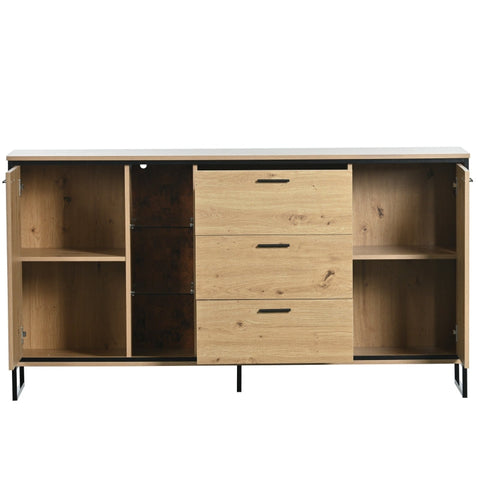 Rootz Modern Sideboard - Buffet Cabinet - Storage Console - Versatile Chipboard - 160cm x 40cm x 85cm