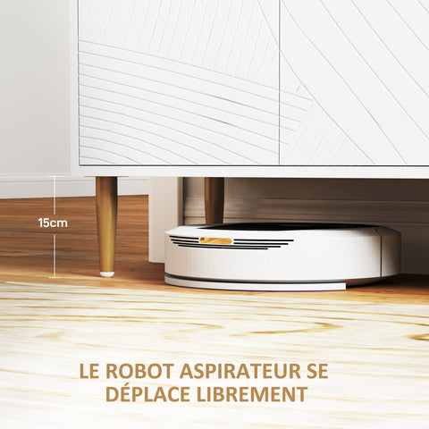 Rootz Buffet Storage Furniture - Sideboard - Console Table - Adjustable Shelves - Gold Steel Legs - 107cm x 35cm x 77cm