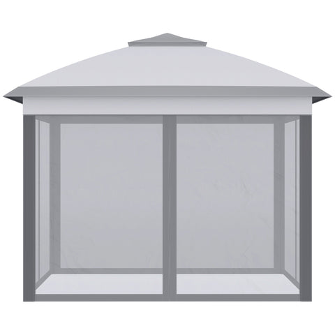 Rootz 3 x 3 m Garden Gazebo - Tent - Pop-Up - UV Protection - Double Roof - 330cm x 330cm x 288cm