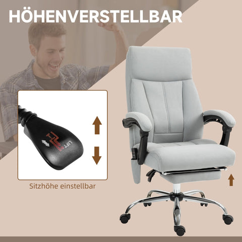 Rootz Massage Office Chair - Executive Chair - Computer Desk Chair - Vibrating Massage - Lumbar Heating - Ergonomic Design - 65cm x 74cm x 119cm