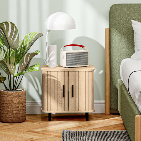 Rootz Bedside Side Table - Nightstand - End Table - Space-Saving Design - 48 x 40 x 48 cm