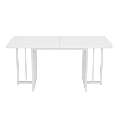 Rootz Modern Dining Table - Minimalist Desk - Simple Workstation - Durable Design - 158cm x 76cm x 75cm