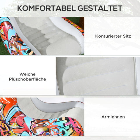 Rootz Inflatable Bean Bag Chair - Air Chair - Ergonomic Lounger - Ultimate Comfort - Puncture-Resistant - Supports Up to 80 kg - 94cm x 76cm x 75cm