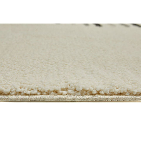 Rootz Carpet - High-Low Rug - Area Mat - Soft Texture, Stain Resistant - 170 x 120 x 2.1 cm - Cream