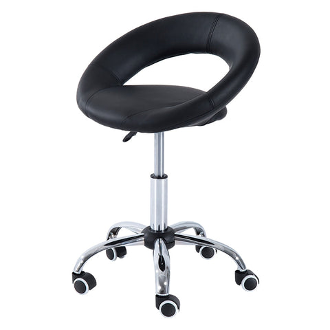 Rootz Rolling Stool - Swivel Stool - Adjustable Height Stool - Comfortable Padding - Durable Materials - 50cm x 54cm x 66-78cm