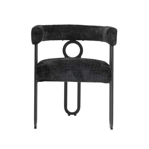 Rootz Set of 2 Chenille Dining Chairs - Modern Seating - Stylish Upholstered - Maximum Comfort - 60L x 47W x 72H cm