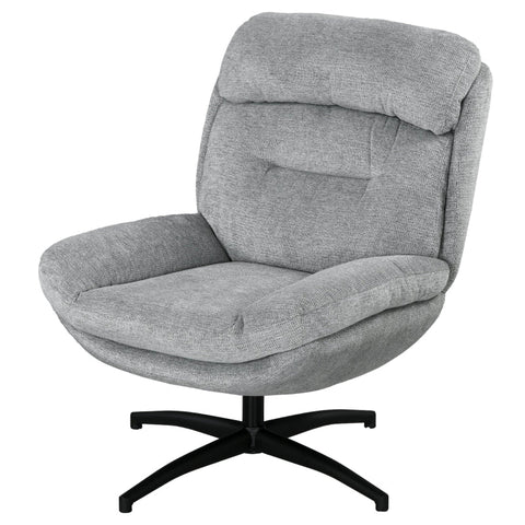 Rootz Swivel Lounge Chair - Accent Chair - Rotating Armchair - Chenille Fabric - Integrated Seat & Armrests - 79cm x 91cm x 98cm