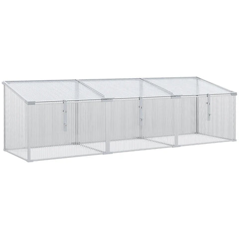 Rootz Greenhouse - Roof Window - Transparent Housing - Aluminum Frame - Cold Frame - Silver - 180x51x51cm