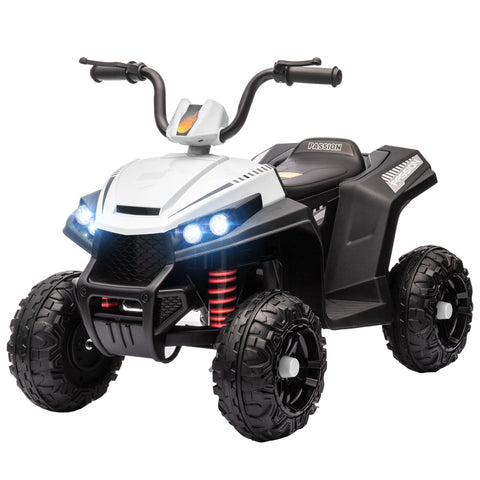 Rootz Electric Children's Quad - Kids ATV - Ride-On Vehicle - 4-Wheel Suspension - 85cm x 55.5cm x 62cm - Ages 3-5 - White