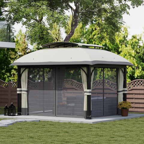 Rootz Garden Pavilion - Gazebo - Outdoor Tent - UV20+ Protection - 3.95m x 3.3m x 2.94m