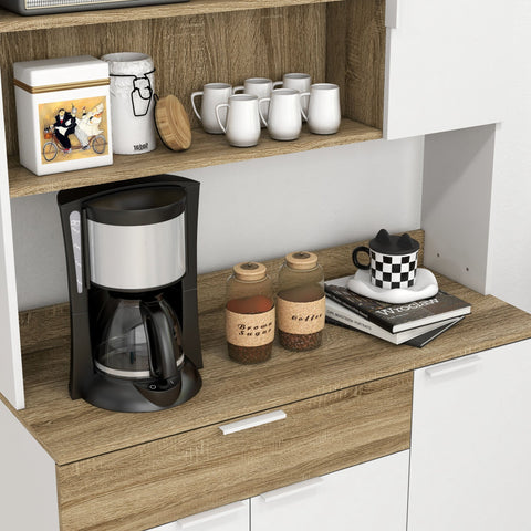 Rootz Kitchen Cabinet Storage Furniture - Home Organizer - Scandinavian Design - 98 x 39 x 180 cm - Elegant Modern Look