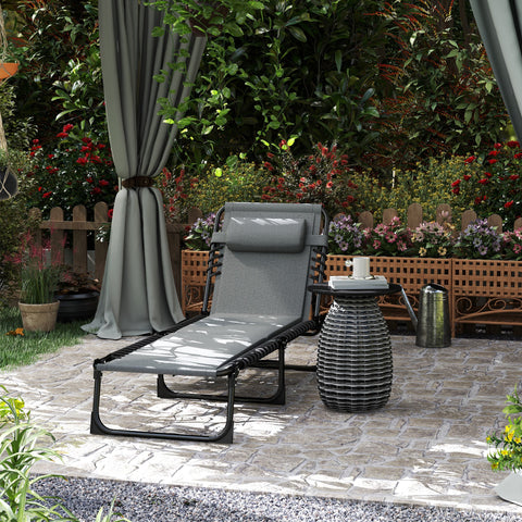 Rootz Sun Lounger - Deck Chair - Pool Lounger - Adjustable Comfort - 68cm x 189cm x 36cm