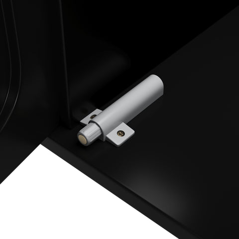 Rootz Buffling Cabinet - Rattan Sideboard - Adjustable Shelf Storage - Modern Design - 120cm x 35cm x 89cm