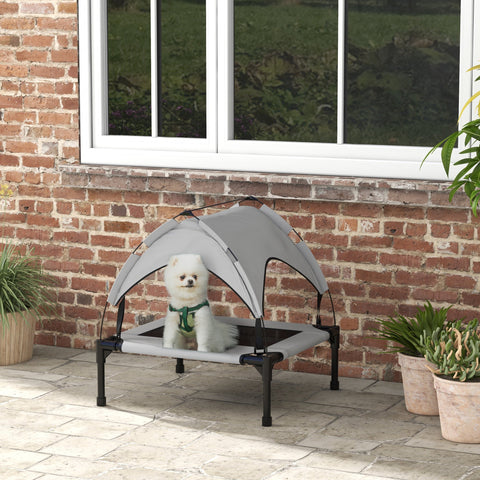 Rootz Dog Bed with Roof - Pet Shelter - Elevated Pet Bed - Water-Repellent Roof, Breathable - 76 x 61 x 69.5 cm - Supports Up to 20 kg
