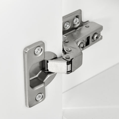 Rootz Sideboard Storage Cabinet - Chest of Drawers - Floral Pattern - Shockproof Design - 75L x 40W x 90H cm - Golden+White