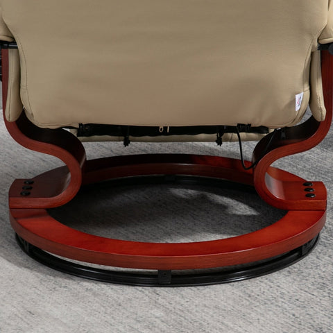 Rootz Recliner Chair - Swivel Lounge Chair - Faux Leather - 360° Rotation - 78cm x 87cm x 100cm