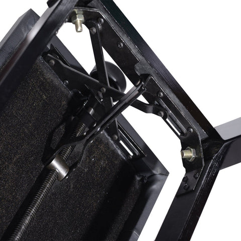 Rootz Adjustable Piano Stool - Piano Bench - Music Seat - Extra Thick Padding - Adjustable Height - Storage Compartment - 54.5cm x 33cm x 48-58cm - Faux Leather