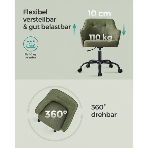 Rootz Swivel Chair - Gaming Chair - Rolling Armchair - Comfortable Seating - 69cm x 65cm x 83-93cm