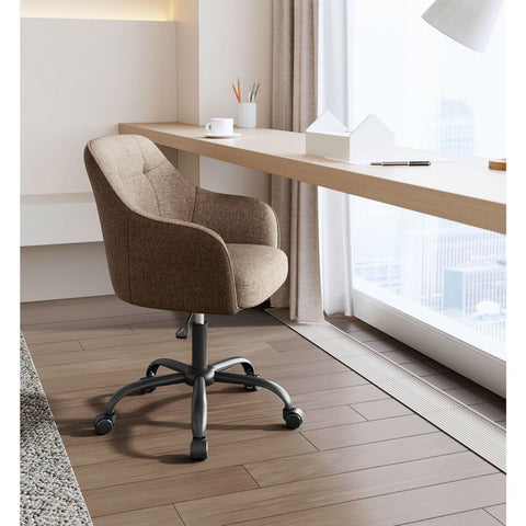 Rootz Swivel Chair - Lounge Chair - Rolling Seat - Ergonomic Design - 69 x 65 x 83-93cm - Steel Frame - Plywood - Foam Padding
